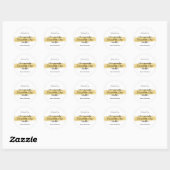 Moderne Gouden Kwaststreek Bakkerij Product Ronde Sticker (Vel)