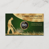 Moderne Gouden Landschap Gazonverzorging Maaien Tu Visitekaartje (Voorkant)