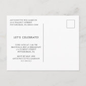 Moderne gouden lauwerkrans foto afstudeerfeest uitnodiging briefkaart (Achterkant)