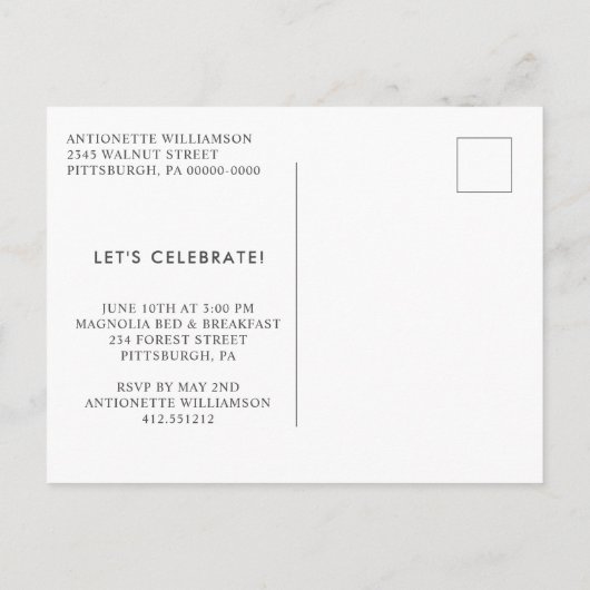 Moderne gouden lauwerkrans foto afstudeerfeest uitnodiging briefkaart (Achterkant)