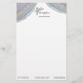 Moderne Gouden Lavendel Geode Agaat - Stationery Briefpapier (Voorkant)