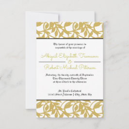 Moderne gouden LEF-3x5Wedding Kaart