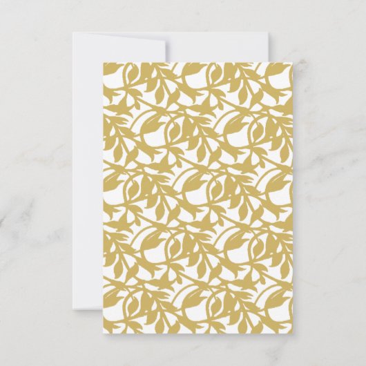Moderne gouden LEF-3x5Wedding Kaart (Achterkant)