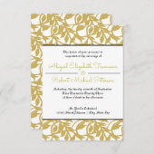 Moderne gouden LEF-3x5Wedding Kaart (Voorkant / Achterkant)