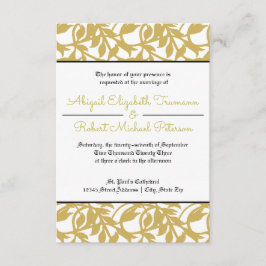 Moderne gouden LEF-3x5Wedding Kaart