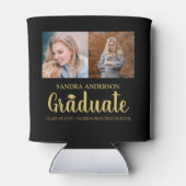 Moderne gouden lettertype | Fotocollage afstudeerf Blikjeskoeler (Achterkant)