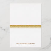 Moderne gouden liefde alleen, behalve de datum folie uitnodiging (Achterkant)