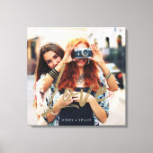 Moderne Gouden Liefde Borstel Schrift Overlay Kopp Canvas Afdruk (Voorkant)