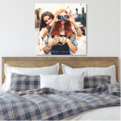 Moderne Gouden Liefdesborstel Schrift Overlay Kopp Canvas Afdruk (Insitu (Slaapkamer))