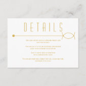 Moderne gouden lijn en overlappende cirkels bruilo informatiekaartje (Voorkant)