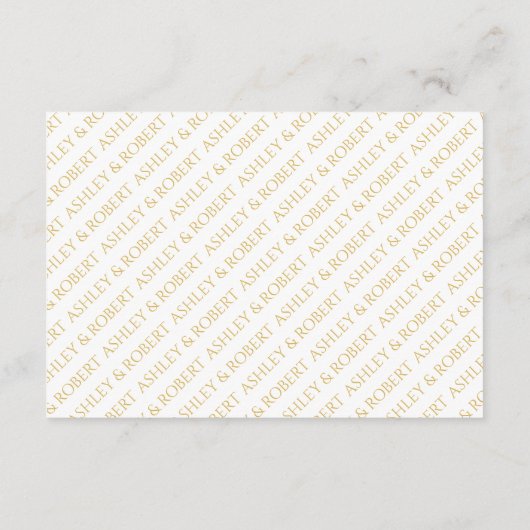 Moderne gouden lijn met bloem en punt bruiloft informatiekaartje (Achterkant)