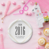 Moderne gouden lijnen, speciaal Afstuderen Papieren Bordje (Feest)