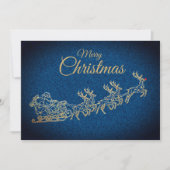 Moderne Gouden Lijnkunst | Kerstkaart Kaart (Voorkant)