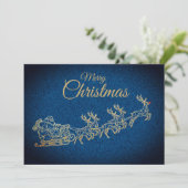 Moderne Gouden Lijnkunst | Kerstkaart Kaart (Staand voorkant)