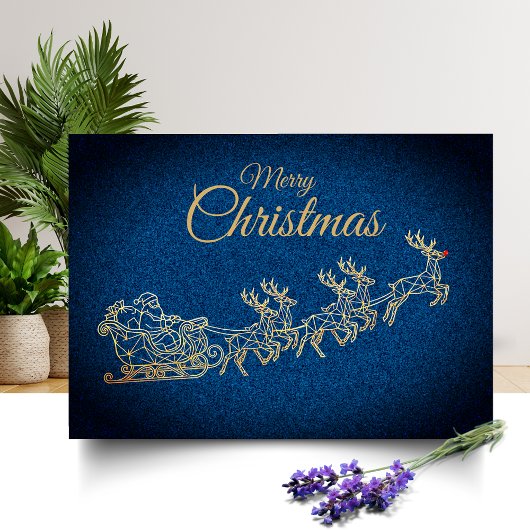 Moderne Gouden Lijnkunst | Kerstkaart Kaart