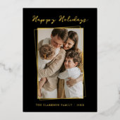 Moderne Gouden Lijst Gelukkige Feestdagen (Voorkant)