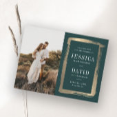 Moderne gouden Lijsten foto-bruiloft Save The Date