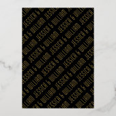 Moderne gouden lijsten sieraden geïnspireerd bruil folie uitnodiging (Achterkant)