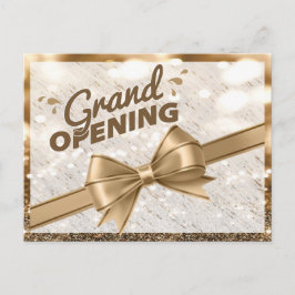Moderne gouden lint Grote opening Uitnodiging Briefkaart
