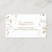 Moderne Gouden Lippen Gouden Splatter Make-up Arti Visitekaartje (Achterkant)