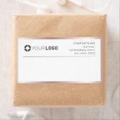 Moderne gouden logo van roos Terugkeeradres label (Insitu)