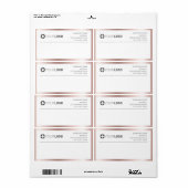 Moderne gouden logo van roos Terugkeeradres label (Full Sheet)