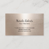 Moderne Gouden Lotus Bloem Zwart Salon & SPA Visitekaartje (Achterkant)