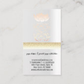 Moderne gouden lotus visitekaartje (Achterkant)