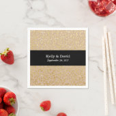 Moderne Gouden Luipaard Print Elegante Neutrale Hu Servetten (Insitu)