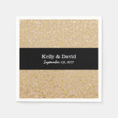 Moderne Gouden Luipaard Print Elegante Neutrale Hu Servetten (Voorkant)