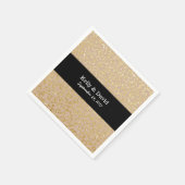 Moderne Gouden Luipaard Print Elegante Neutrale Hu Servetten (Hoek)