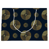 Moderne Gouden Luxe Art Deco Cirkels Groot Cadeauzakje (Voorkant)