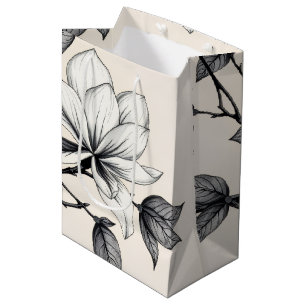 Moderne Gouden Magnolia Lente Cadeau Medium Cadeauzakje