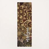 Moderne Gouden Mandala Patroon Aangepaste Naam Yogamat (Voorkant)