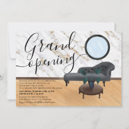 Moderne gouden marmer schoonheidssalon grote openi kaart