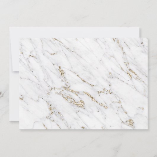 Moderne gouden marmer schoonheidssalon grote openi kaart (Achterkant)