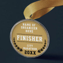 Moderne gouden medaille kampioensport race finish 