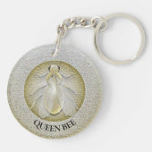 Moderne gouden metalen bijenmunt sleutelhanger (Achterkant)