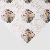 Moderne Gouden Minimalistische Religieuze Kerstfot Tissuepapier (Detail)