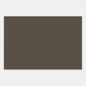 Moderne Gouden Mocha Donkerbruin Effen Kleur Set v Inpakpapier Vel (Voorkant 3)