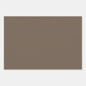 Moderne Gouden Mocha Donkerbruin Effen Kleur Set v Inpakpapier Vel (Voorkant 2)