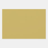 Moderne Gouden Mocha Donkerbruin Effen Kleur Set v Inpakpapier Vel (Voorkant)