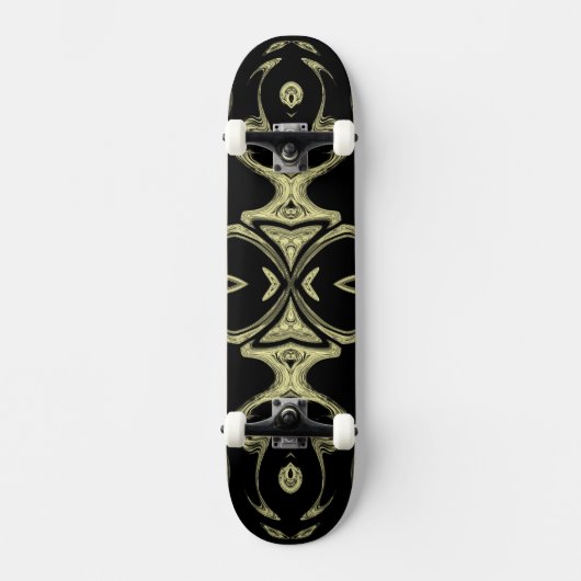moderne gouden modepatroon skateboard (Voorkant)