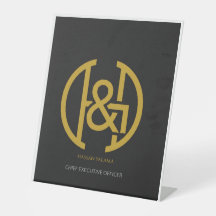 Moderne gouden monogram initiaal crest executive b