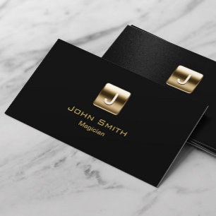 Moderne Gouden Monogram Magician Visitekaartje