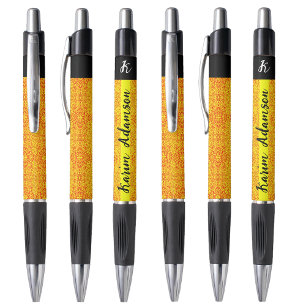 Moderne gouden monogram naam, luxe betaalbaar pen