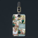 Moderne gouden multi-fotofamilie stijlvol bagagelabel<br><div class="desc">Moderne gouden multi-fotofamilie stijlvol elegant design. Ideaal voor een doordachte verjaardag,  Moederdag,  vaderdag of kerstcadeau.</div>