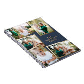 Moderne gouden multi-fotofamilie stijlvol notitieboek (Rechterzijde)