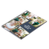 Moderne gouden multi-fotofamilie stijlvol notitieboek (Linkerzijde)