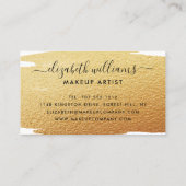 Moderne gouden olievlek in script visitekaartje (Achterkant)